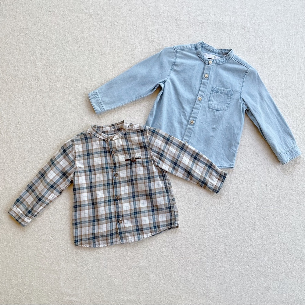 Zara | 2-Pack Button Up Long Sleeve Dress Shirts